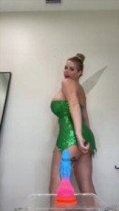 Tinker Bell Fairy FlirtyGem Rides A Mounted Dildo