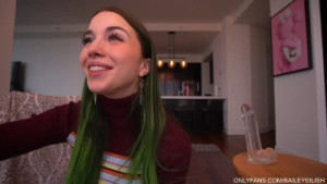BaileyEilish Loves Riding Her Clear Dildo