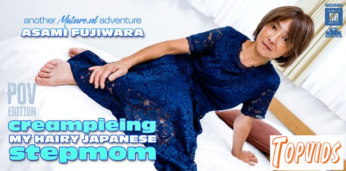 Asami Fujiwara - Hardcore Japanese POV creampie sex with skinny stepmom Asami Fujiwara in my fathers bedroom