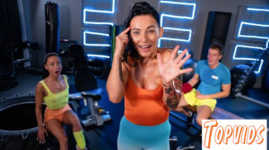 Lexi Dona & Caramella Del X - Big cock gym threesome with babes