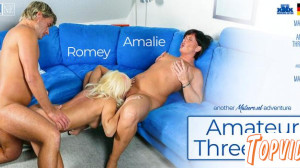 Amalie & Romey - Horny German ladies sharing one hard cock in a amateur threesome