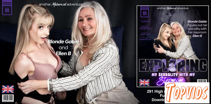 Blonde Gabie & Ellen B. - British hot Blonde Gabie explores her sexuality with her naughty stepmom Ellen B.