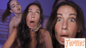 Juicy Alison & Simona Purr - Submissive Bimbo Teen Cums Her Brains Out During CERVIX CRUSHING FFM Rough Fuck