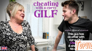 Chantelle - Curvy British GILF Chantelle is fucking and sucking a cheating young guy on the sofa