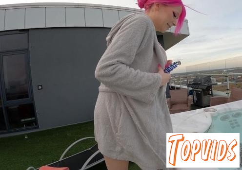 Lily Angelic - Lily Angelic Rooftop Jacuzzi Underwater Dildo Masturbation Showering Off