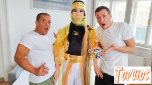 Lady Dee - Exotic Genie Demands Big Dick DP Threesome - Part One