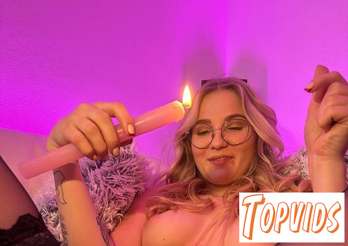 Luana - Stunning Blonde Luana Playing With Fire And Hot Wax In Her Vagina