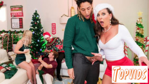 Cherie Deville & Rylee Blake - MILF Pounded With Christmas Joy
