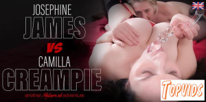 Camilla Creampie & Josephine James - Camilla Creampie  & Josephine James - Big tit MILFs Camilla Creampie and Josephine James have a lesbian affair and things got wet!