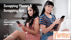 Sheena Ryder & Little Puck - Swapping Phones & Swapping Spit