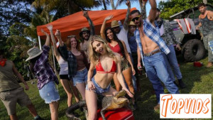 Cheerleader Kait - Partying In The Bush
