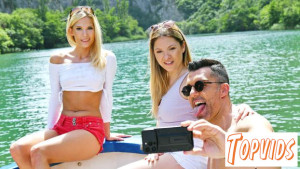 Candee Licious & Rebecca Volpetti - Passport To Paradise Chapter 1: Insatiable Girlfriends Candee Licious And Rebecca Volpetti Share A Strap - On While Vacationing