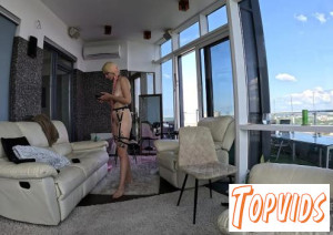 Adele - Thin Tall Model Adele Legitimately Fisting Gaping Stretching Her Pussy Leather Straps Filled Gash