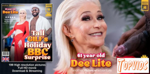 Dee Lite - Before going on a holiday, 61 year old GILF Dee Lite is having a big black cock to get in the mood