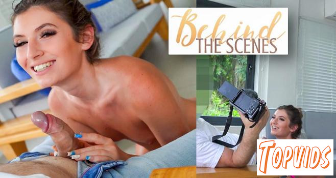 Candice Demellza - Blowjob ends in facial frenzy - Behind the Scenes