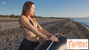 Layla Scarlett - Black Beach Surprise Backstage