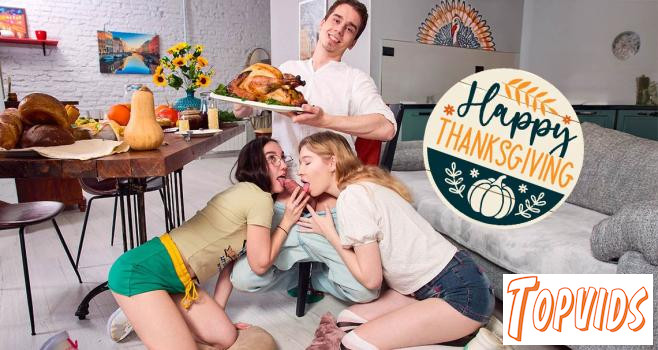 Mia Murkovski & Sia Florance - Pussy stuffing for Thanksgiving