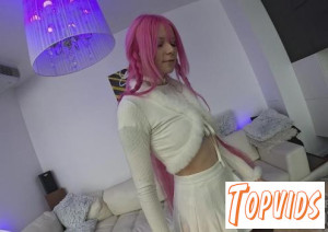 Lily Angelic - Lily Angelic Sucks And Fucks A Dildo Cosplay Model Striptease Dancing And Masturbating