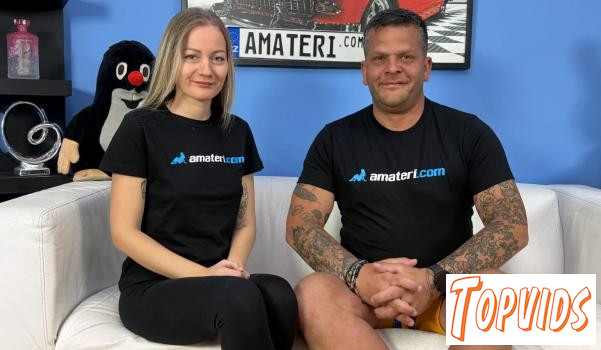 April Hugs - Hot blonde milf is a little nervous