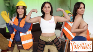 Angel Cake - This is No Place for a Woman, But My Tomboy Stepdaughter Can Earn My Respect With Her Pussy