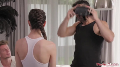 Candie Luciani Enjoys Two Cocks At Once