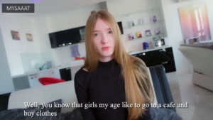 Mysaaat Pays Part Of Her Rent With Her Pussy