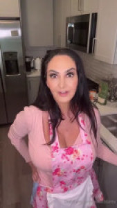 AvaAddams Fucks A Dildo On The Kitchen Counter