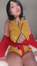 Skye Blue As Faye Valentine Rides A Dildo