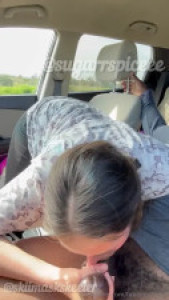 SugarrSpiceee Sucks A BBC In The Car