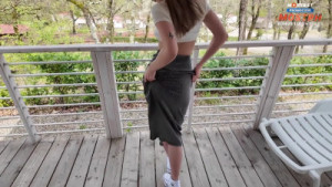 Squirter Lis Evans gets drilled on the table