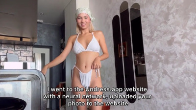 Petite asian Lil Karina takes cum on her ass