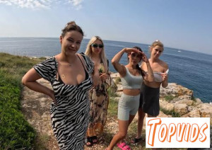 Abbie Storm, Eyla Moore, Rosalinda & Vanessa Klein - Four Gorgeous Models Nude Hiking On An Island On Vacation