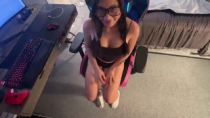 Gamer Sabrina Cortez Gets Fucked And Facialed