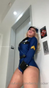 Officer Becky Crocker Goes For A Solo Quickie