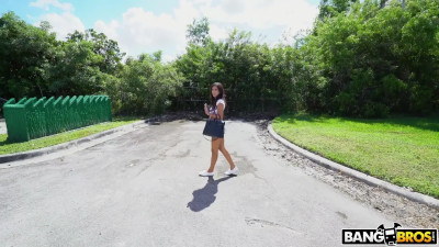 Autumn Falls Gets Railed Upside Down In A Van