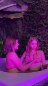 Hot Tub Lesbian Fun With Sofia1801 & Eva Martinez