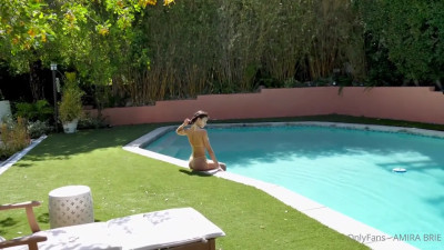 Amira Brie's Poolside Rendezvous Sex