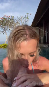 Khlo X Sucks And Rides A Cock By The Pool