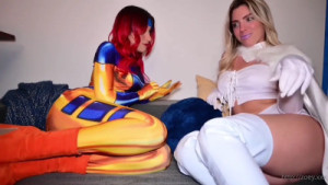 X-Men Adrianna Eves & Zoey Di Giacomo's Strapon Tape