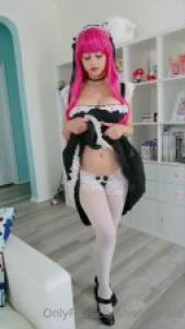 VelvetValie Rides A Dildo In A Maid Outfit