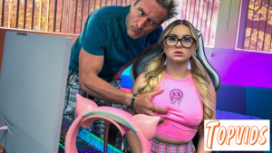 Aria Banks - Uncle’s Free Use Dream: Tiny Gamer Girl Glitches Unless She Gets Dick