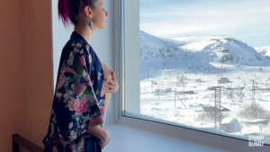 Victoria Rainbow Window Orgasm Show