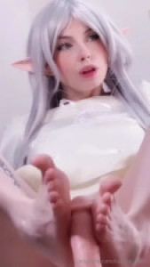 Cute Elf Lunara_Fawn's Dildo Footjob