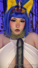 Kat The Kunt Strokes Her Dildo With Her Tits As Ankha