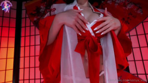 Shrine Maiden Sonya Vibe Gets Defiled By Bukkake