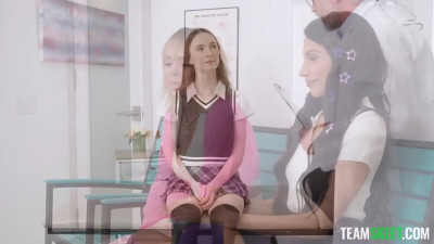 Hazel Moore, Lilly Bell & HimeXMarie Are Fucked In A Foursome By The Doctor