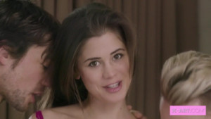 Little Caprice Gets Spitroasted By Two Cocks