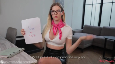 Anastangel Drilled In A Miniskirt