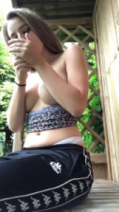 LanoieRoxanne Fingers Her Pussy On The Porch