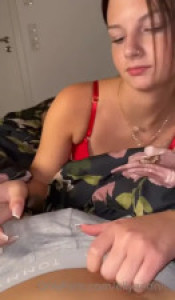 EllyandNick's Sloppy BJ Finishes With A Facial